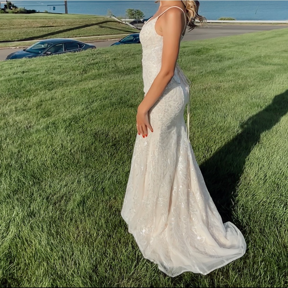 Ellie Wilde Eggshell Prom/Wedding Dress